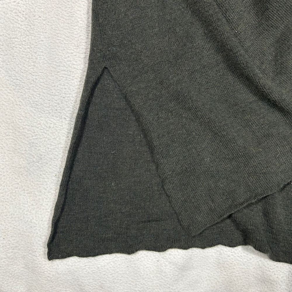 Eileen Fisher Tunic Sweater Womens Medium Merino Wool Mock Neck Side Slit - Picture 4 of 7
